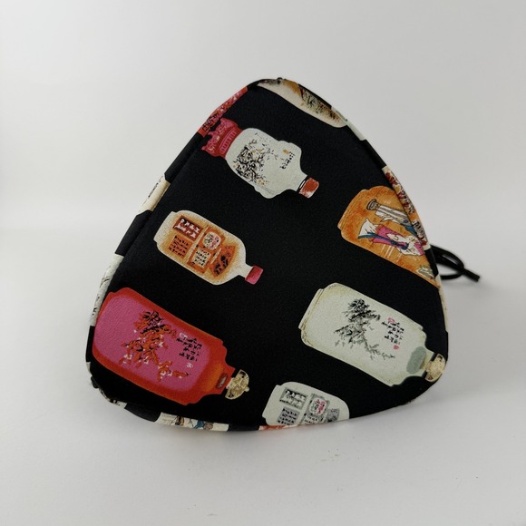 Vintage Carolee Drawstring Pouch Bag Womens Black Snuff Bottle Tassel Crossbody - Picture 3 of 7